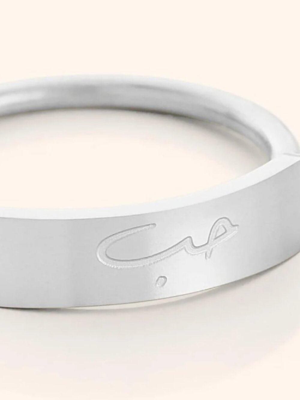 Nominal Love bar ring - silver size 9 arabic writing